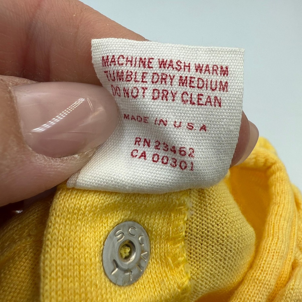 Buster Brown Yellow Cotton Ruffle Collar Snap Back Top Size 18mo *READ DESC. - Picture 6 of 6